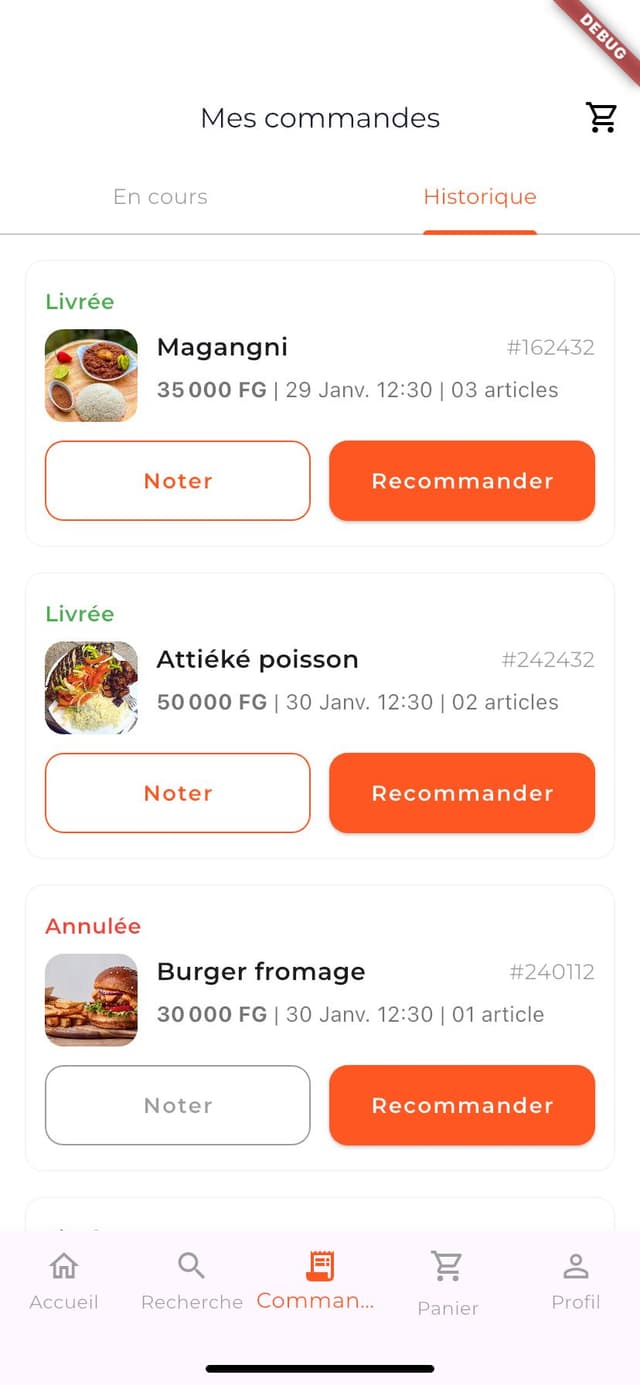 Capture écran customer 1